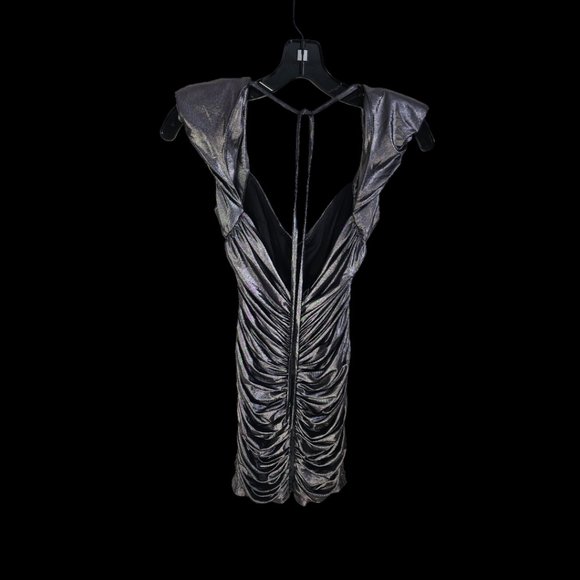 Bebe Gray Evening  Cocktail Dress Like New - Picture 3 of 8